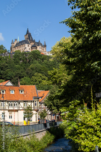 Fototapeta Naklejka Na Ścianę i Meble -  Blick auf das Schloss Wernigerode