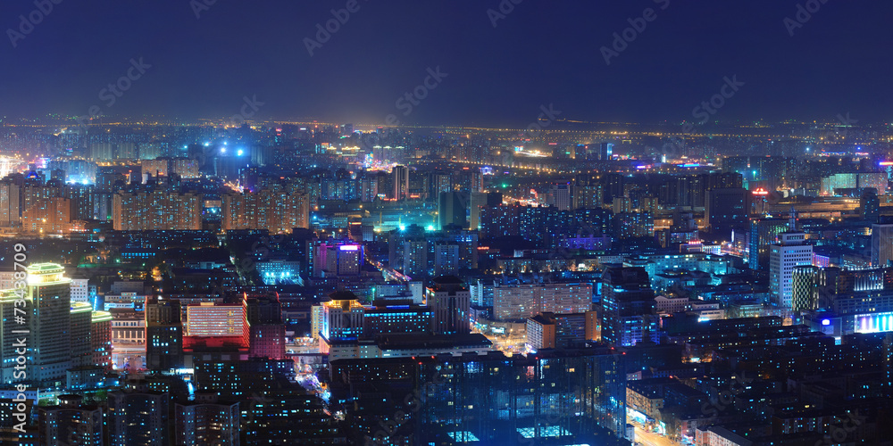 Obraz premium Pekin nocą