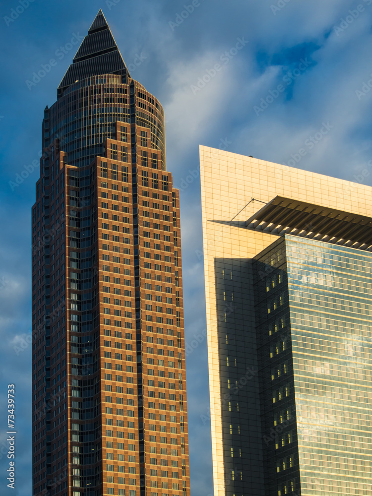 Fototapeta premium Trade Fair Tower, Messeturm, in Frankfurt, Germany