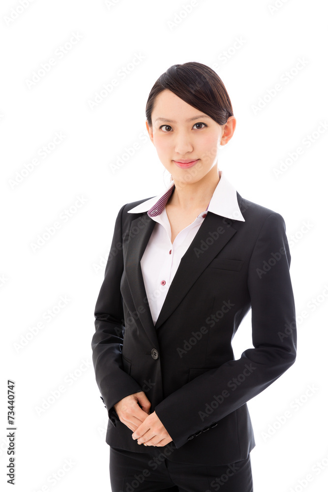 young asian businesswoman on white background young asian businesswoman on white background