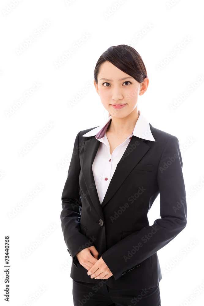young asian businesswoman on white background young asian businesswoman on white background