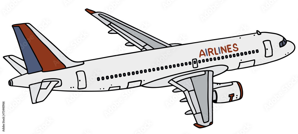 Hand drawing of an airliner - not a real type Hand drawing of an airliner - not a real type