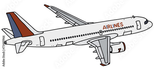 Hand drawing of an airliner - not a real type