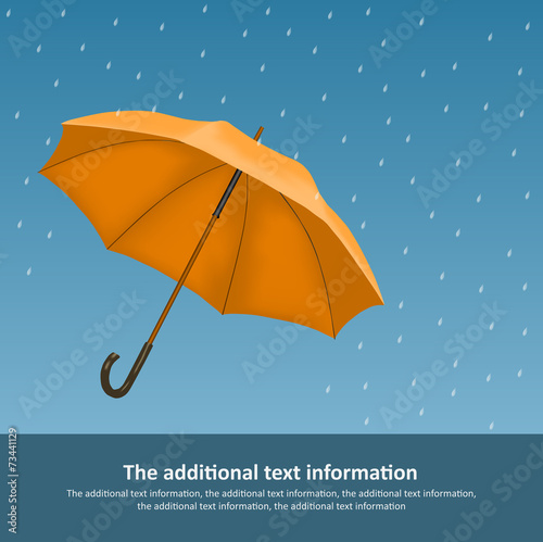 Vector illustration of umbrella and rain