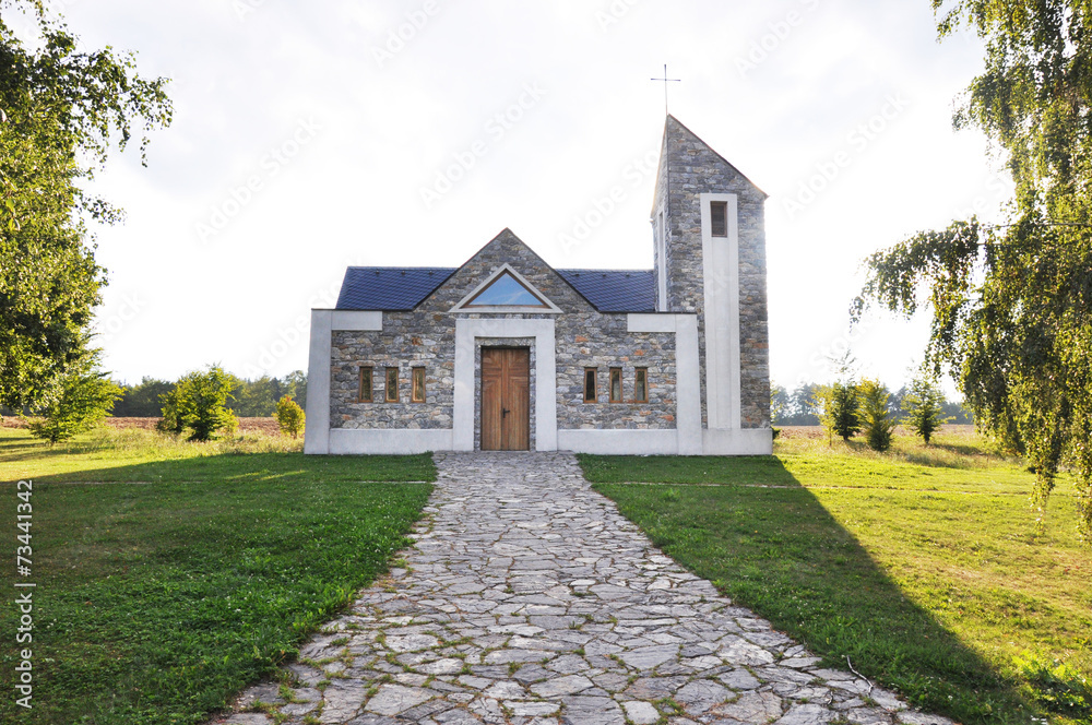Naklejka premium Modern church in Rudice, Czech Republic