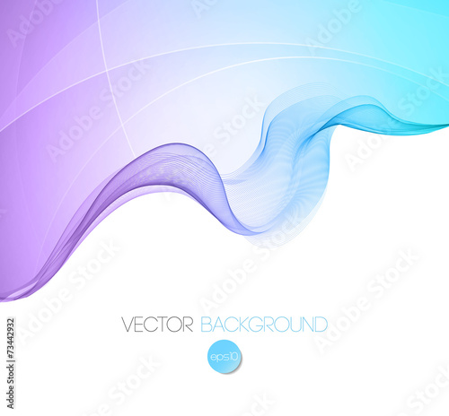 Abstract blue transparent wave background