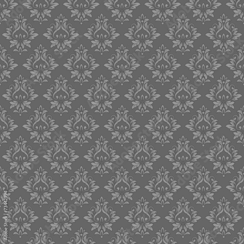 Abstract vintage seamless damask pattern