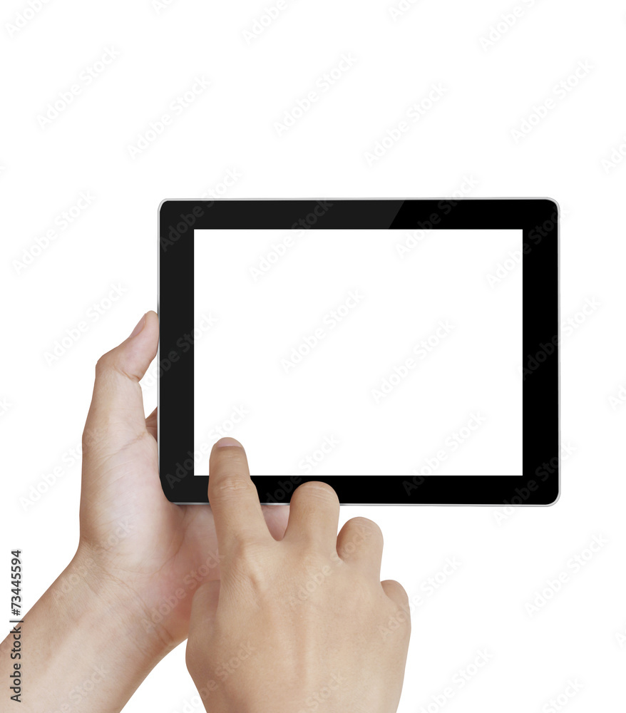 touch- tablet in hands touch- tablet in hands