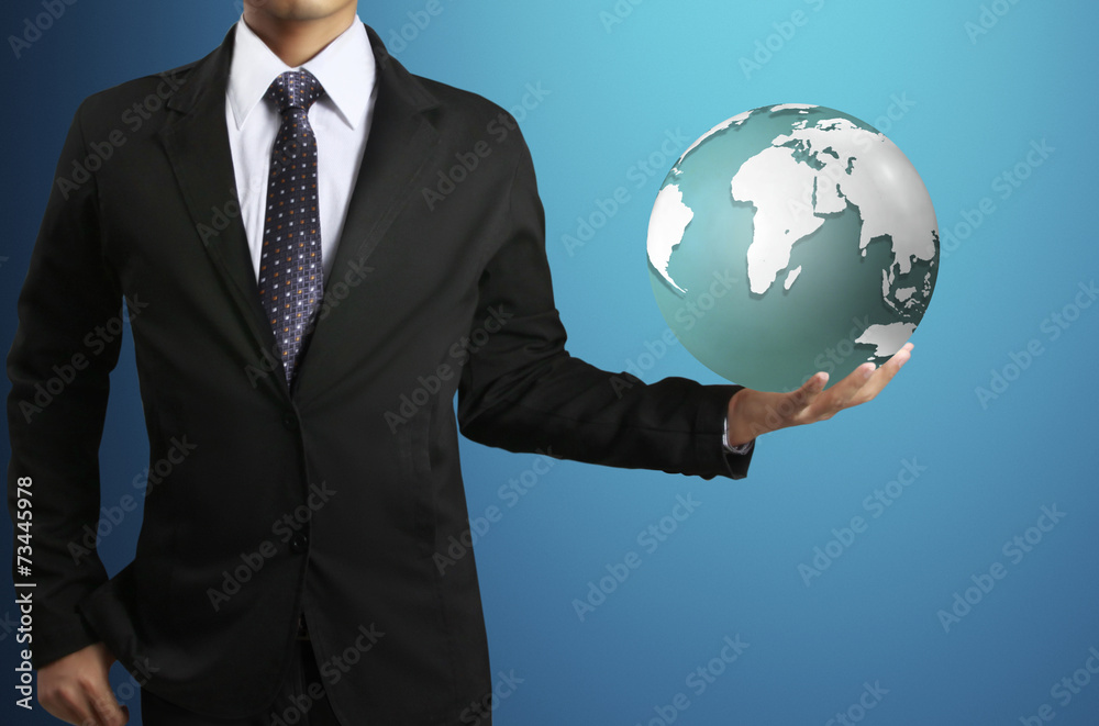 holding a glowing earth globe in his hands (NASA) globe in his h holding a glowing earth globe in his hands (NASA) globe in his h