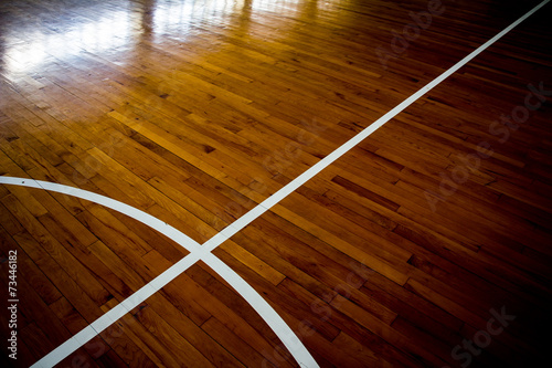 wooden floor basketball court