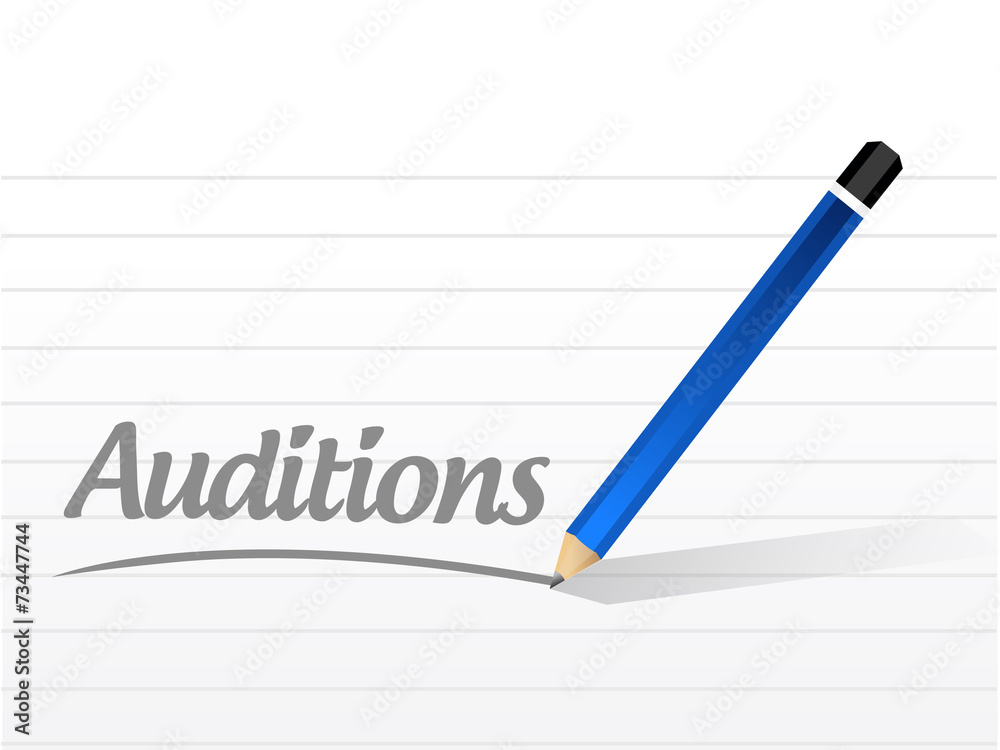 auditions message illustration design auditions message illustration design
