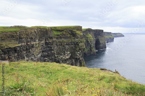 Cliffs of Moher and Atlantic Ocean.