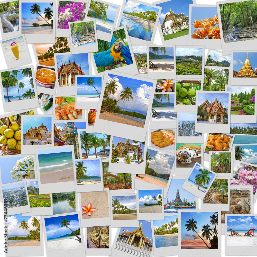 Stack of travel images from Thailand