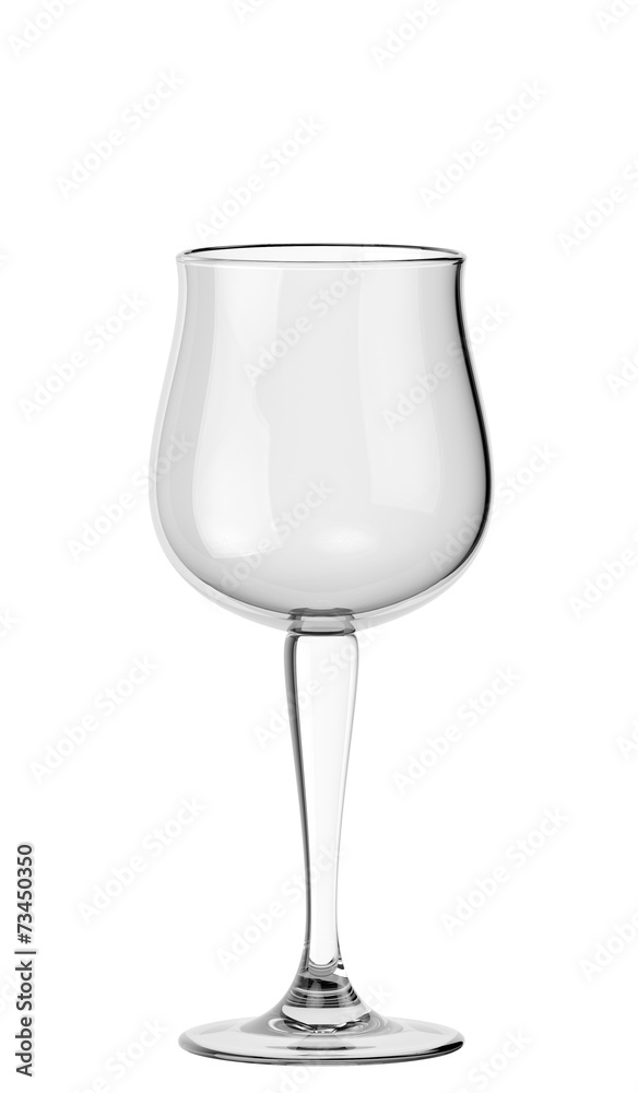 Empty wine glass on white background isolated Empty wine glass on white background isolated