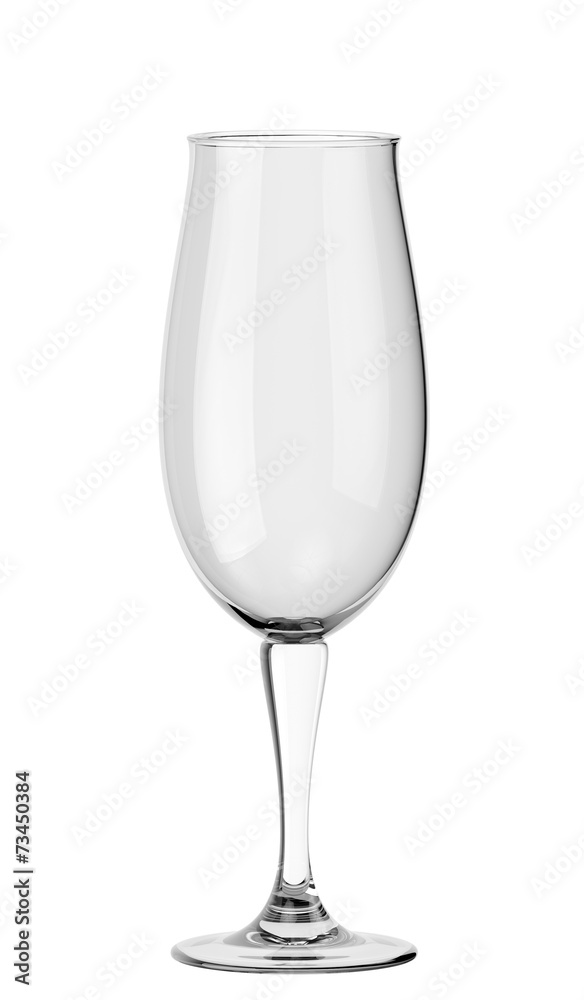 Empty wine glass on white background isolated Empty wine glass on white background isolated