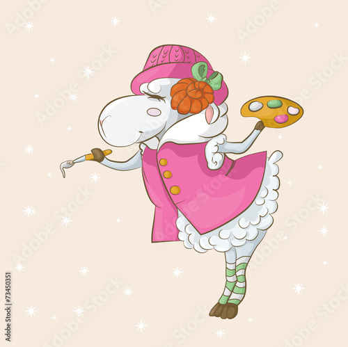 Snow sheep