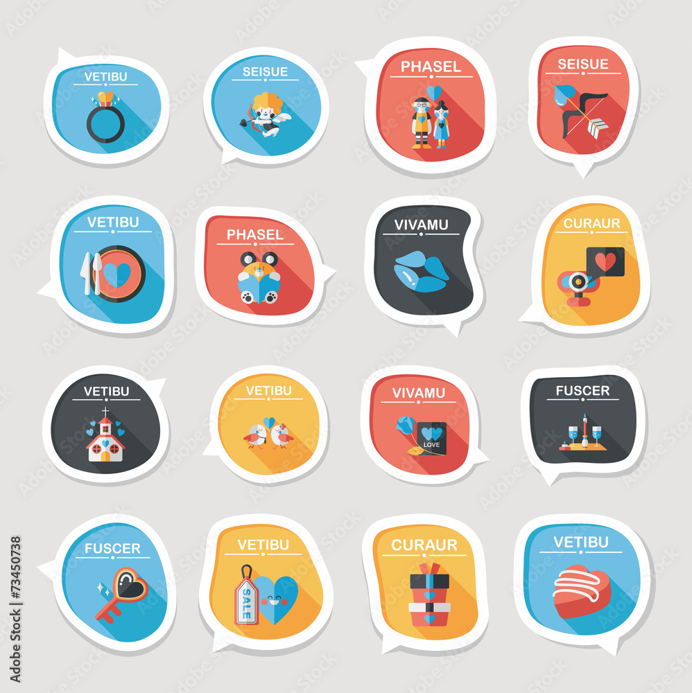 Valentine’s Day speech bubble banner flat design background se Valentine’s Day speech bubble banner flat design background se