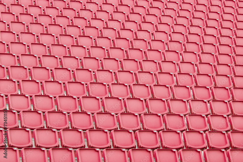 Red seat in sport stadium Red seat in sport stadium