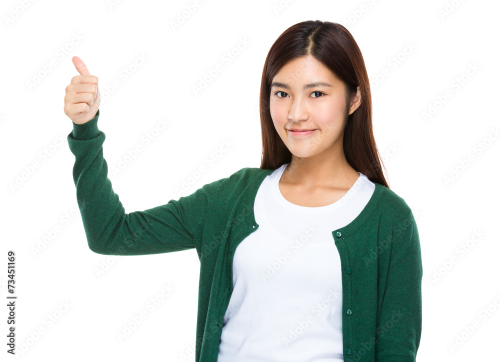 Woman with thumb up Woman with thumb up