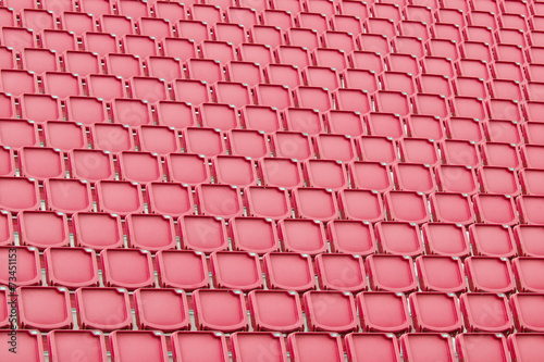 Red seat in sport stadium