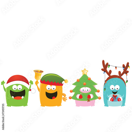 Christmas Monsters Card