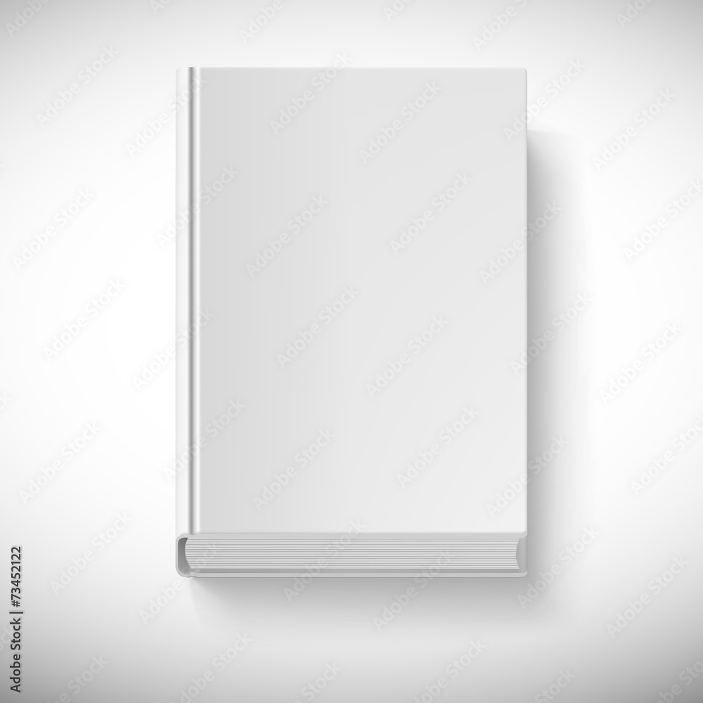 Blank book drawn in perspective.
