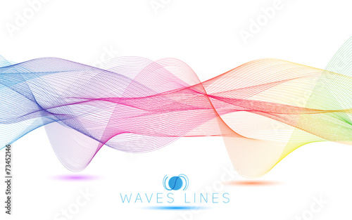 colorful gradient light waves line bright abstract pattern