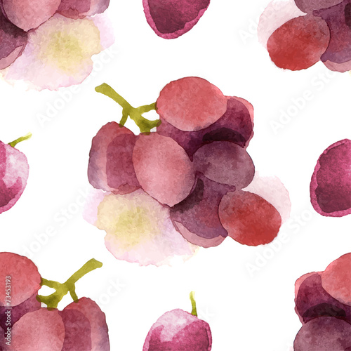 watercolor grapes seamless