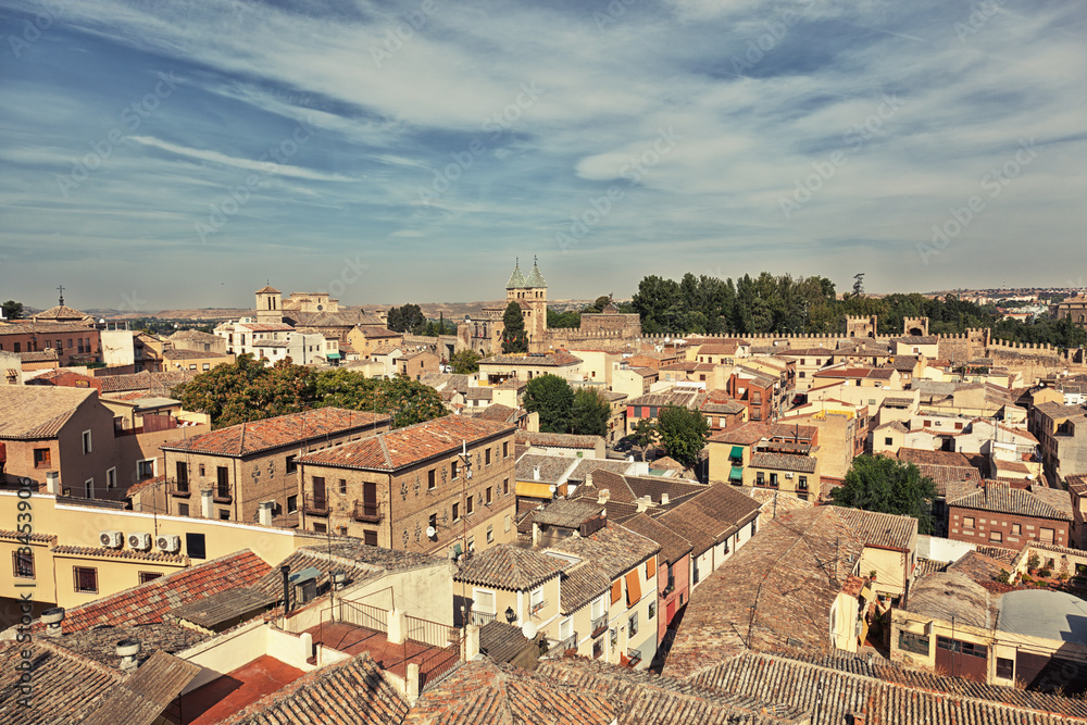 View on ancient Spanish the city of Toledo