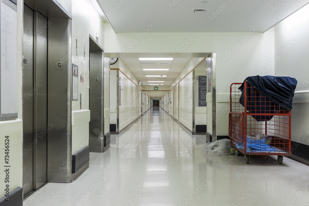 Corridor in a modern hospital.