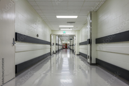 Corridor in a modern hospital.