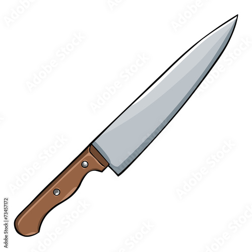Vector Single Cartoon Kitchen Knife
