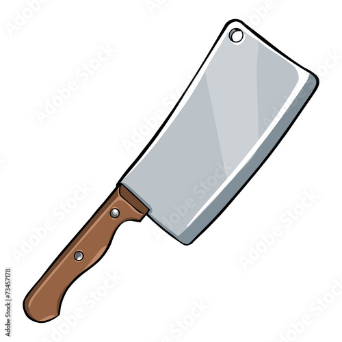 Vector Single Cartoon Kitchen Knife photo