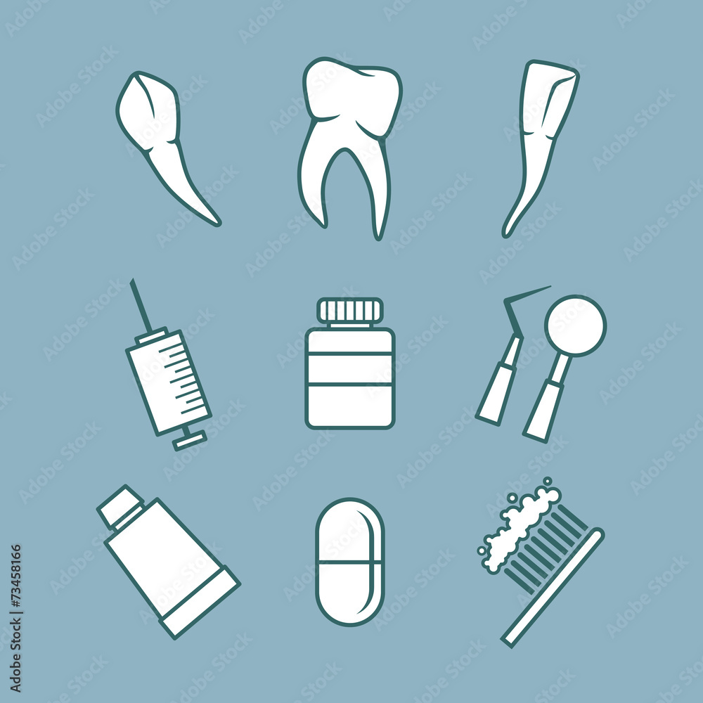 Dental icons set Dental icons set