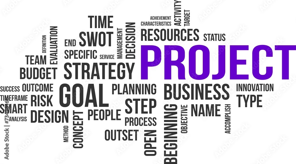 Fototapeta premium word cloud - project