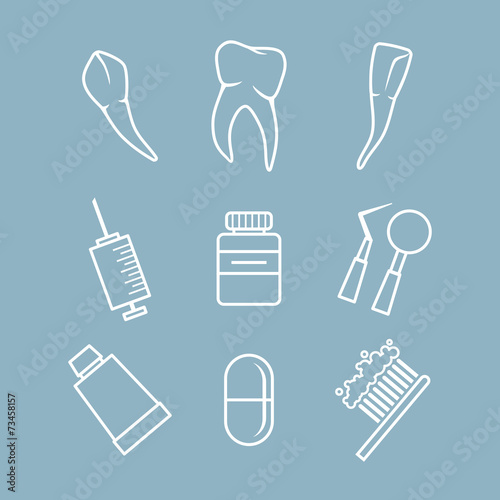 Dental icons set