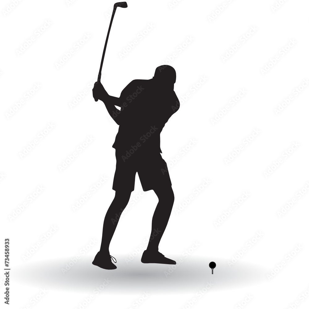 Obraz premium golfer takes a shot