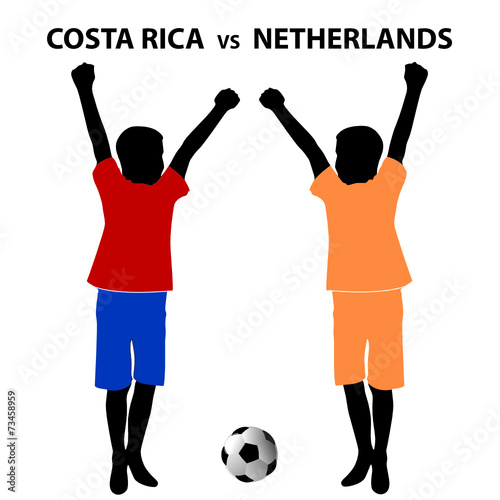 the fans next to the soccer ball celebrates his victory