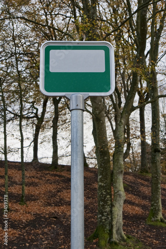 Green and White Traffic Sign