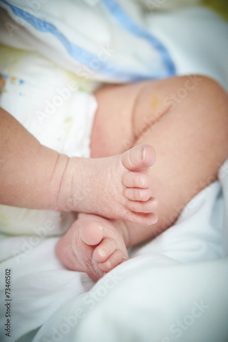 Feet of newborn