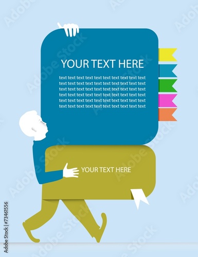 Vector illustration "Links and a man"