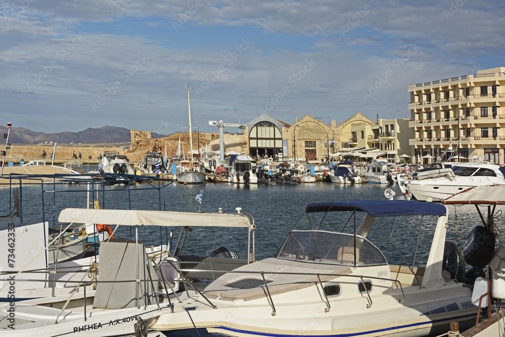 Fototapeta premium Kreta, Fischerhafen von Chania