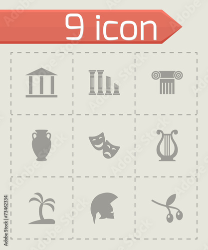 Vector greece icon set