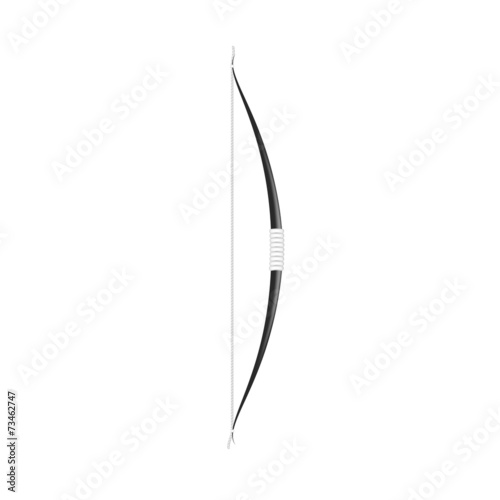 Black bow and white bowstring