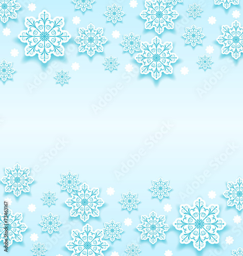 Abstract winter background with snowflakes