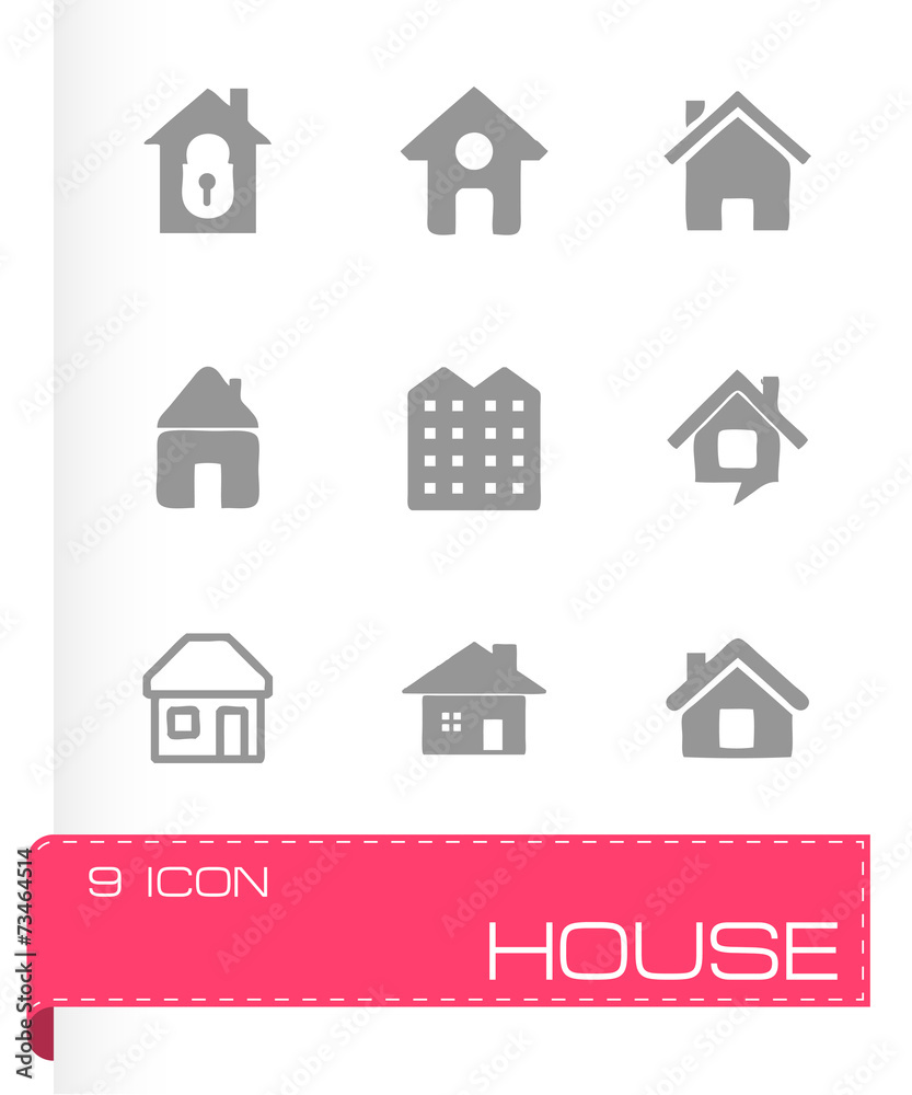 Vector house icons set