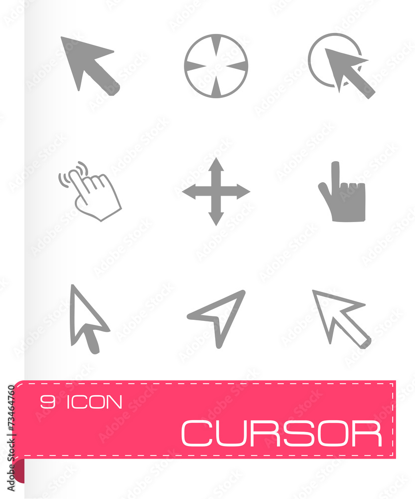Vector cursor icons set Vector cursor icons set
