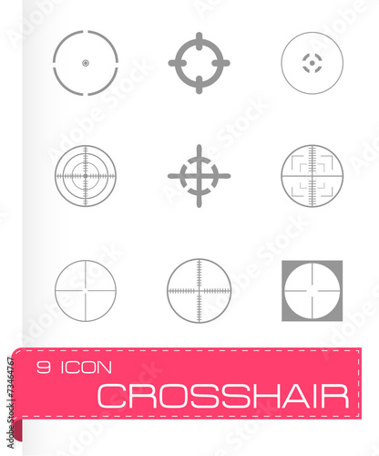 Vector crosshair icons set