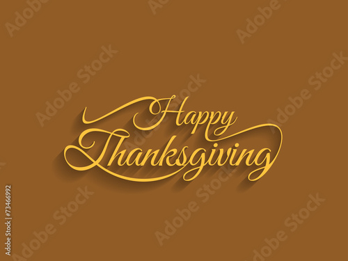 beautiful text design of happy thanksgiving