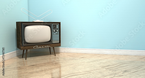 Old Classic Television In A Room